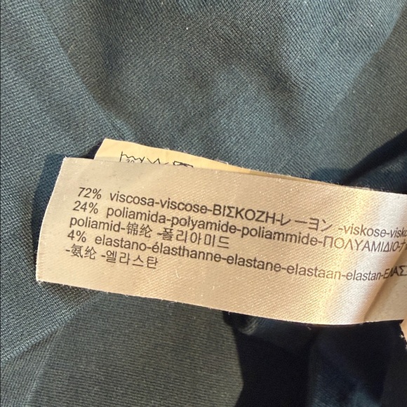 Massimo Dutti Dress Dark Green Drawstring Waist Size Small - Picture 7 of 8